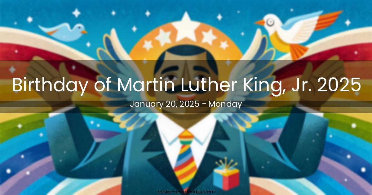 Birthday of Martin Luther King, Jr. 2025 When is Birthday of Martin